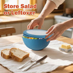 40oz wheat straw bowls with lids set of 4,cereal bowls with covers anti-leaking,unbreakable salad container for lunch, dishwasher safe bowl sets for kitchen. Vibrant Series