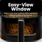 Chefman Air Fryer – 6 QT Compact Airfryer for Quick & Easy Meals, Features Hi-Fry Technology for Extra Crisp, Easy-View Window, Touch Controls with 4 Presets, Nonstick & Dishwasher Safe Basket - Black