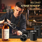 Clear Ice Cube Maker, 2.5" Stainless Steel Ice Ball Maker Mold for Whiskey & Cocktails, Non-BPA Premium Silicone Ice Cube Molds, Easy-Release Sphere Ice Maker, Bourbon Gifts for Men (2 PACK)