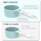 TILUCK Measuring Cups & Spoons Set, Stackable Cups and Spoons, Nesting Measure Cups with Stainless Steel Handle, Kitchen Gadgets for Cooking & Baking (Red)