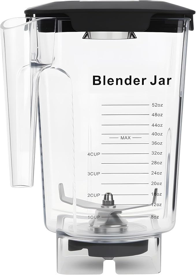90 oz Replacement Jar Compatible with Blendtec Blender, Container Pitcher Fits All Consumer and Commercial Models, Includes Blade and Lid