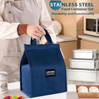 Stainless Steel Bento Box 3 Pack 304 Stainless Steel Lunch Box,Leak Proof Metal Lunch Box With Lids(81oz/47oz/29oz) Bento Box Stainless With 3 Compartments