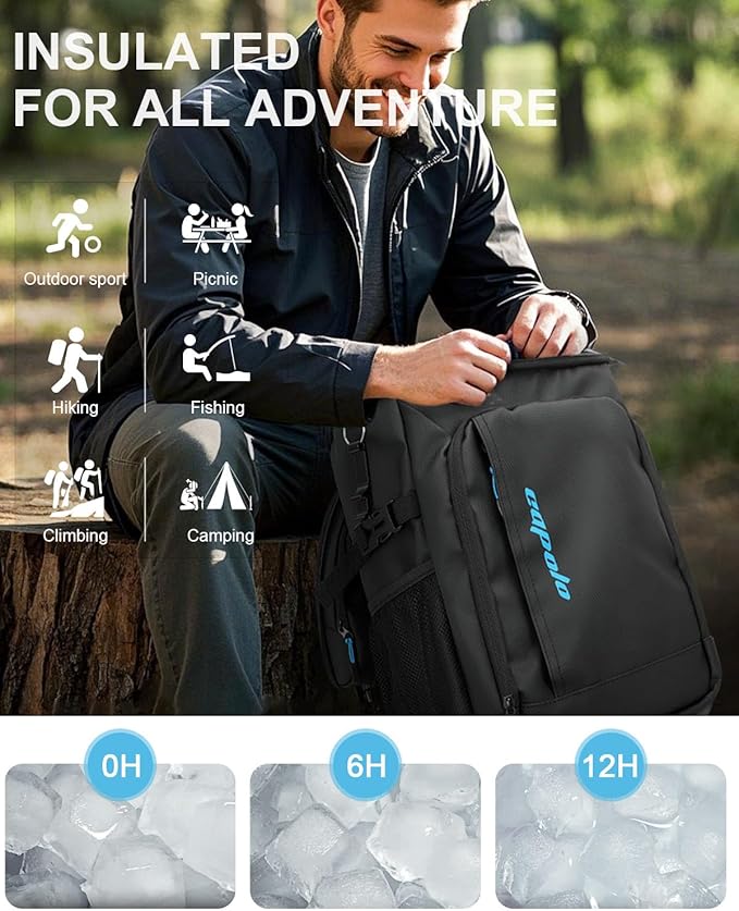 Capolo 36/45 Cans Cooler Backpack Insulated Waterproof for Women Men Lunch Backpack Coolers Leak Proof Soft Cooler Bags