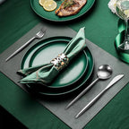 40 Pieces Silverware Set, Stainless Steel Flatware Set for 8, Satin Finish Spoons and Forks Silverware Set, Silver Cutlery Utensils Set, Dishwasher Safe