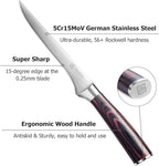 PAUDIN Boning Knife 6 Inch, Super Sharp Fillet Knife, German High Carbon Stainless Steel Deboning Knives, Professional Boning Knives for Meat Poultry Chicken, Pakkawood Handle with Gift Box