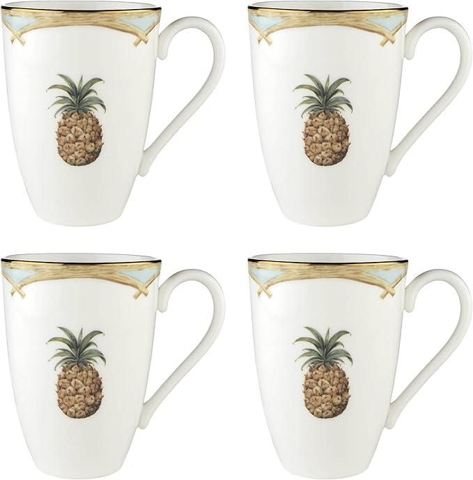 Lenox 897299 British Colonial Bamboo Mugs, Set of 4