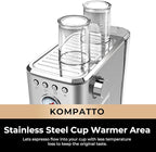 CHULUX Slim Espresso Machine with Milk Frother Steam Wand, 20 Bar Professional Italian Pump Espresso Coffee Machine for Home Cappuccino & Latte Maker, Silver