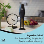 Banana Bros - OTTO Electric Smart Spice Grinder - Automatic Herb Grinder with Smart Technology - Rechargeable via USB - Portable Milling for Dry Herbs and Spices - Black - No Carrying Case