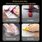 Titanium Cutting Boards for Kitchen Double Sided Pure Titanium Cutting Board with Handle, Suitable for Meat, Vegetables, and Fruits，Metal Cutting Board Lightweight and Easy to Clean (13.3 x 9)