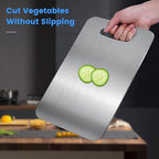 100% Pure Titanium Cutting Boards for Kitchen, Double-Sided Chopping Board for Cutting Meats, Fruits And Vegetables, Food Grade, Easy to Clean (M - 13.2 x 9 inch)