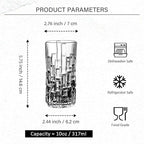 Highball Glasses Set of 6, Water Glasses, Collins Tall Beverage Cups Glassware for Drinks, Water, Beer, Soda, Cocktail 10 OZ