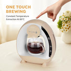 Single Serve Coffee Maker For K Cup Pod and Coffee Grounds /Tea, Fast Brew in 2 minutes, 2 IN 1 One Button Coffee Machine 4-8 Oz Brew Sizes, Stylish＆Compact For Home, Office, RV and Dorm, Champagne