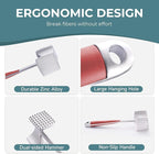 KITEXPERT Meat Tenderizer Hammer with Comfortable-Grip Handle, Dual-side Mallet for Kitchen, Heavy Duty Pounder For Tenderizing Steak, Beef and Fish, Red