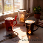 Chocolate Fondue Mug, Fondue Cups Tealight, Chocolate Melting Mug With Candle, Mini Ceramic Chocolates Melting Cup With Forks, Date Night Birthday Wedding Gifts (Black)