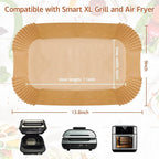 Air Fryer Liners Ninja Accessories,Air Fryer Liners Disposable Paper Air Fryer Parchment Paper Liners Rectangular Air Fryer Accessories Baking Paper (125PCS for Ninja XL)