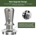 IKAPE 49mm Espresso Tamper, Premium Barista Coffee Tamper with Calibrated Spring Loaded, 100% Flat Stainless Steel Base Tamper for Espresso Machine