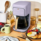 Beautiful 12-Cup Programmable Coffee Maker with Touch Activated Display, Auto Brew Timer, Reusable Filter & Large Glass Carafe (Lavender)