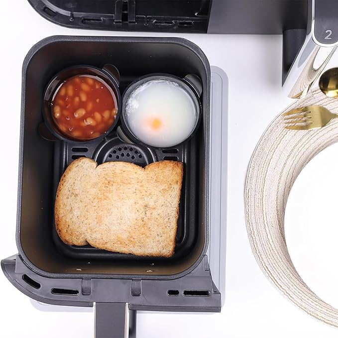 Microwave Egg Poacher, Nonstick Egg Boiler Poacher 4 PCS, Egg Poacher Cups, Boiled Egg Mold, Poached Egg Cooker for Baking Oven Microwave Stovetop Egg Cooking Air Fryer (B)