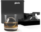 glacio Clear Ice Maker Set – Crystal Clear Ice Ball & Cube Molds for Whiskey and Cocktails | Dilution-Free Directional Freezing Design | Easy Removal