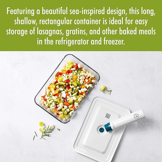 ZWILLING Fresh & Save Airtight Glass Food Storage Containers with Lids, Meal Prep Containers, One Size, La Mer