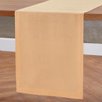 Solino Home Linen Table Runner 108 Inches Long - 100% Pure Linen Peach Table Runner 14 x 108 Inch for Summer - Fete