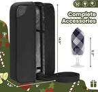 ALLCAMP Wine Bag - Insulated Cooler Bag with Wine Glasses, Bottle Opener & Wine Accessories for Wine Lovers - Portable Wine Gift Bag for Travel, Picnics, and Gift Ideas(Black)