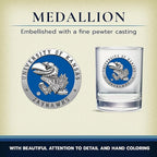 Heritage Pewter Kansas Jayhawks Double Old Fashion | Double Rocks Glass 14 OZ for Liquor | Expertly Crafted Pewter Glass