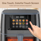 SEEDEEM Max XL Air Fryer 8QT, 10-in-1 Digital Air Fryer Oven with Color Touchscreen & Viewing Window, Toaster Oven Combo for Broil, Roast, Dehydrate, Bake – Gary