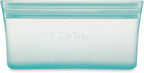 Zip Top Reusable Food Storage Bags | Snack Bag [Teal] | Silicone Meal Prep Container | Microwave, Dishwasher and Freezer Safe | Made in the USA