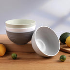 12 Pcs Unbreakable Cereal Bowls Set, 26 Oz Wheat Straw Bowls Set, Microwave & Dishwasher Safe Bowls for Kitchen, Reusable Plastic Bowls for Soup, Salad and Snack, BPA Free, White