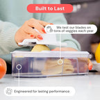 Fullstar Mandoline Slicer for Kitchen - Vegetable Chopper, Onion Potato Food Veggie Fruit Slicer and Cutter with Container, Kitchen Gadgets & Accessories, Home Essentials (6-in-1, White/Black)