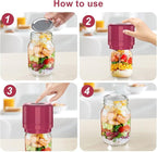 M11 Mason Jar Vacuum Sealer - Electric Mason Jar Vacuum Sealer Kit with Wide and Regular Mouth Mason Lids, Jar Vacuum Sealer for Canning Jars, Vacuum Sealing Machine for Food Storage