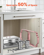 VEVOR Chafing Dish Buffet Set, 8 Qt 2 Pack, Stainless Steel Chafer with 2 Full Size Pans, Rectangle Catering Warmer Server with Lid Water Pan Stand Fuel Holder, for Wedding Party Banquet, Rose Gold