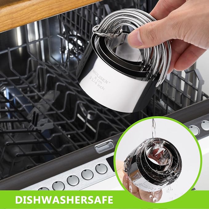 HULISEN Stainless Steel Biscuit Cutter Set, Pastry Scraper and Dough Blender, Sturdy & Long-Lasting with Ergonomic Rubber Grip, Professional Baking Dough Tools, Gift Package (3 Pcs/Set)