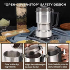 Electric Coffee Grinder, Grain mills, Spice Grinder Electric, Household Small Powder Grinding Machine, Herb Grinder, Multifunctional Grinding Machine with 304 Stainless Steel Blade