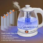 Taylor Swoden Electric Kettle with Tea Infuser, 1L Small Electric Tea Kettle with Keep Warm, LED Light Hot Water Boiler & Heater for Coffee & Tea, Auto Shut-Off & Boil Dry Protection, BPA Free, White