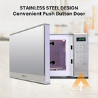 Total Chef 0.7 Cu Ft Microwave Oven - Stainless Steel Compact Style Microondas, Smart Countertop Kitchen Appliance With Digital Touch Use, Pre-Set Function, 10" Turntable, Easy To Use Horno, 700 watt