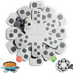 Dual-Use Silicone Pan Protectors for Stacking & Trivets for Hot Dishes | Silicone Trivet Mat | Perfect Pot and Pan Protectors for Stacking | Cookware Protectors for Stacking (6PCS-WHT/Grey)