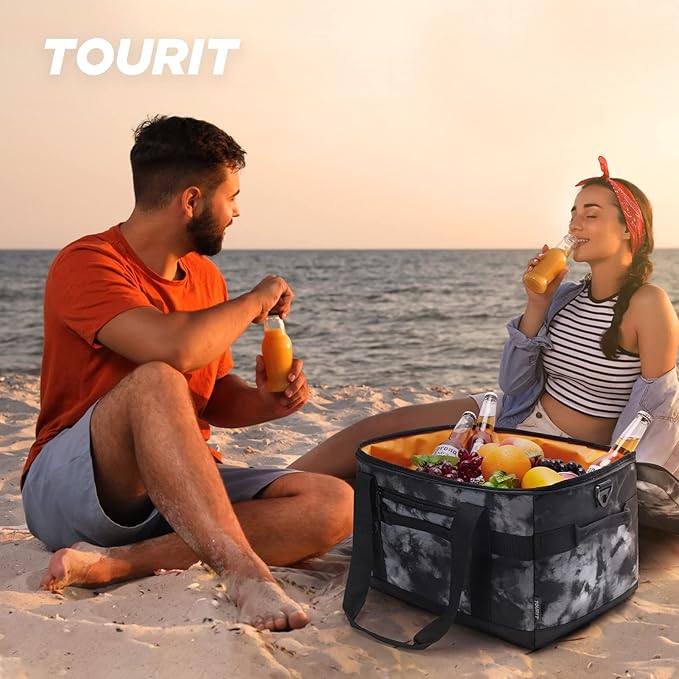 TOURIT Cooler Bag 48/60 Cans Insulated Soft Cooler Large Collapsible Cooler Bag 32/40L Lunch Coolers for Picnic, Beach, Work, Trip