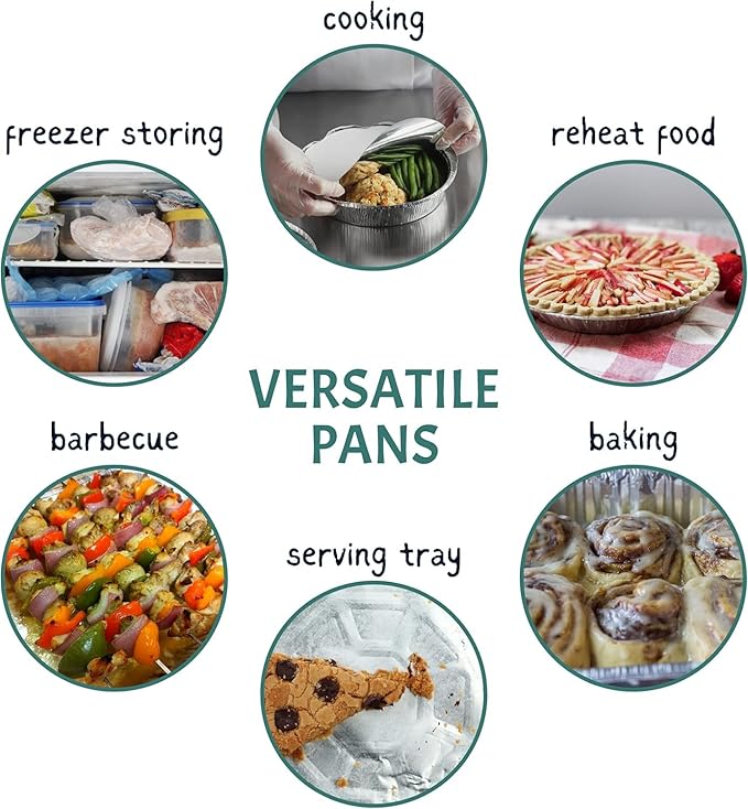 FUNSTITUTION Full Size Large Aluminum Foil Pans (20 Pack) - 21x13 Tin Foil Pans with High Heat Conductivity - Disposable Cookware For Baking, Grilling, Cooking, Storing, Prepping (21x13)