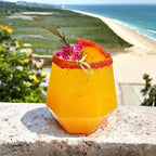 48 Pack Diamond Gold Rim Unbreakable Stemless Plastic Glasses 24 9oz Stemless Champagne Flutes & 24 12oz Cups BPA-Free, Disposable, Shatterproof Drinkware for Weddings, Bars, Events and parties