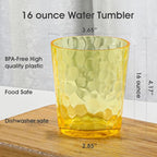 BPA-Free Plastic Tumblers 8 Pack (4x16oz+4×22oz) | Reusable Dishwasher Safe | Stackable Shatterproof Cups | Plastic Drinkware & Drinking Tumblers for Restaurant, Home, Party