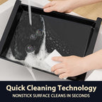 Utheer Nano-Ceramic Half Griddle for Ninja FlexFlame PG300,Professional-Grade Nonstick Half-Size Griddle Plate with Grease Drain,Rust-Resistant,BBQ Breakfast & Camping,Fit Ninja FlexFlame XSKHLFGRIDLE