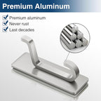 pickpiff Wall Hooks for Coat and Towel: 13LB Adhesive Door Hanger Stick on, Brushed Nickel,12 Pack