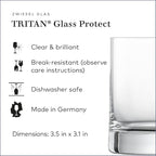 ZWIESEL GLAS Paris Whiskey Glass 10.5 Ounce (Set of 6), Tumbler for Whiskey, Dishwasher-Safe Tritan Crystal Glasses, Made in Germany