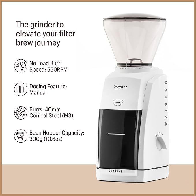 Baratza Encore Coffee Grinder ZCG484WHT, White