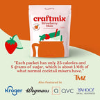 Craftmix Strawberry Mule, Makes 12 Drinks, Skinny Cocktail Mixers Moscow Mule - Mocktail Drink Mixers - Made With Real Fruit - Vegan Low-Carb, Low-Sugar, Non-GMO, Dairy Free, Gluten Free, Easy to Mix