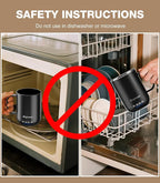 Self Heating Coffee Mug T1-16oz Fast Heating & Ultra Long-Lasting Battery Life, Heated Coffee Mug Up to 149℉ - Touch & App Controlled Coffee Mug, Birthday Gifts for Women and Men