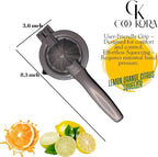 Lemon Squeezer, Durable Manual Juicer for Citrus Fruits, Oranges, Lemons, etc. Designed to Extract the Most Juice Possible, Dishwasher Safe