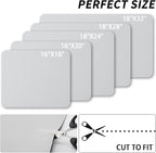 Dish Drying Mat for Kitchen Counter, Heat Resistant Drainer Mats with Non-slip Rubber Backed, Hide Stain Kitchen Super Absorbent Draining Mat, Easy to Clean Dish Rack Pad, Light Grey 18"x24"